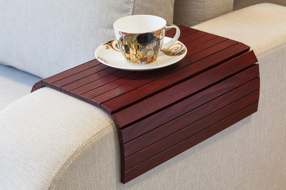 sofa tray table wine red
